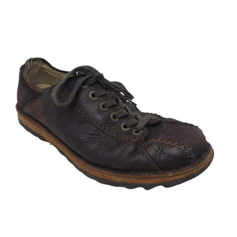 Dr.‎ Martens Oxford Shoes Mens 11 Brown Leather Canvas Comfort Lace Up